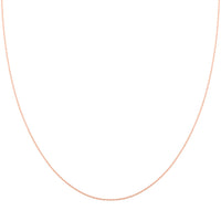 14K Rose Gold Over Sterling Silver Rolo Chain Necklace 18 Inches 1.30 Grams