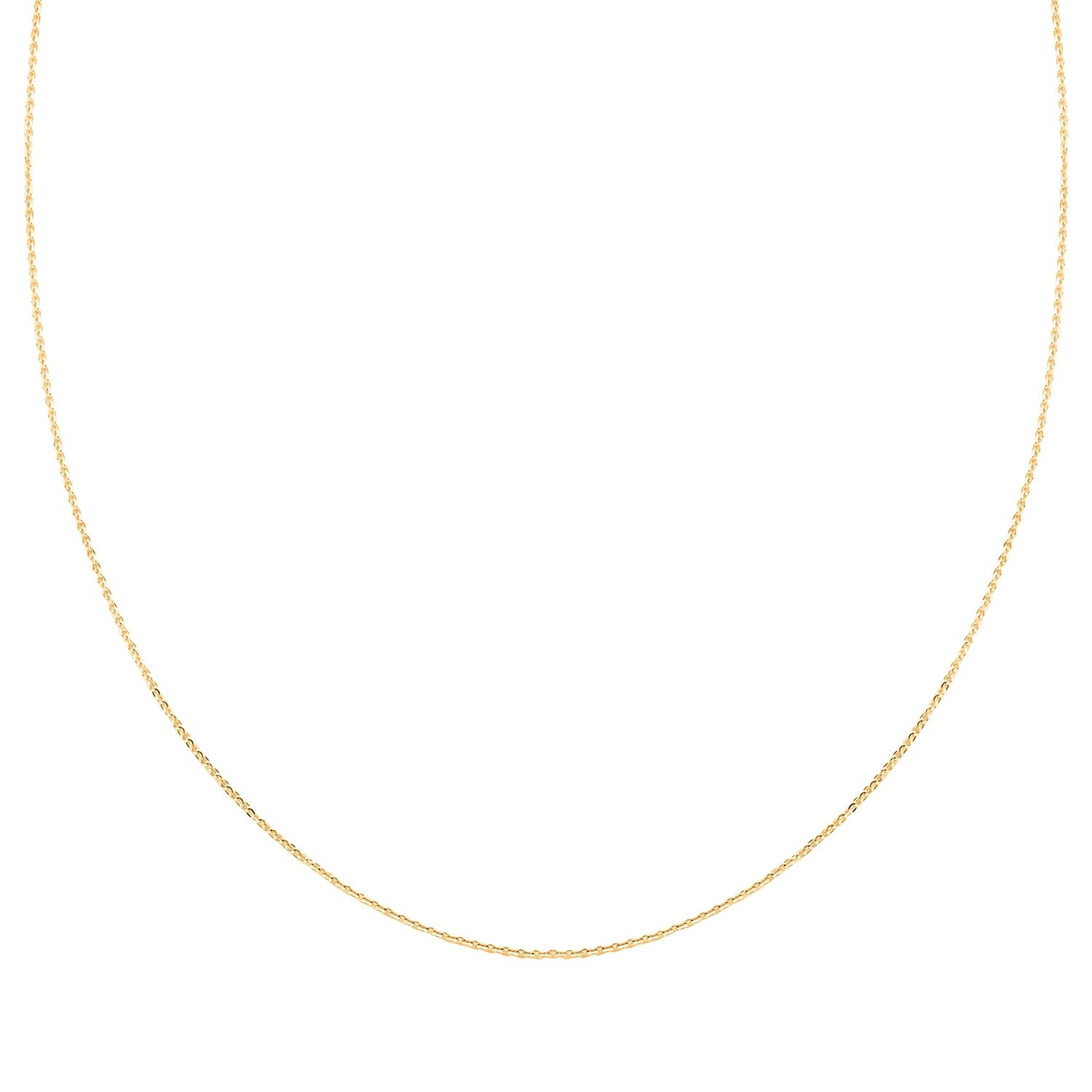 14K Yellow Gold Over Sterling Silver Rolo Chain Necklace 18 Inches 1.20 Grams