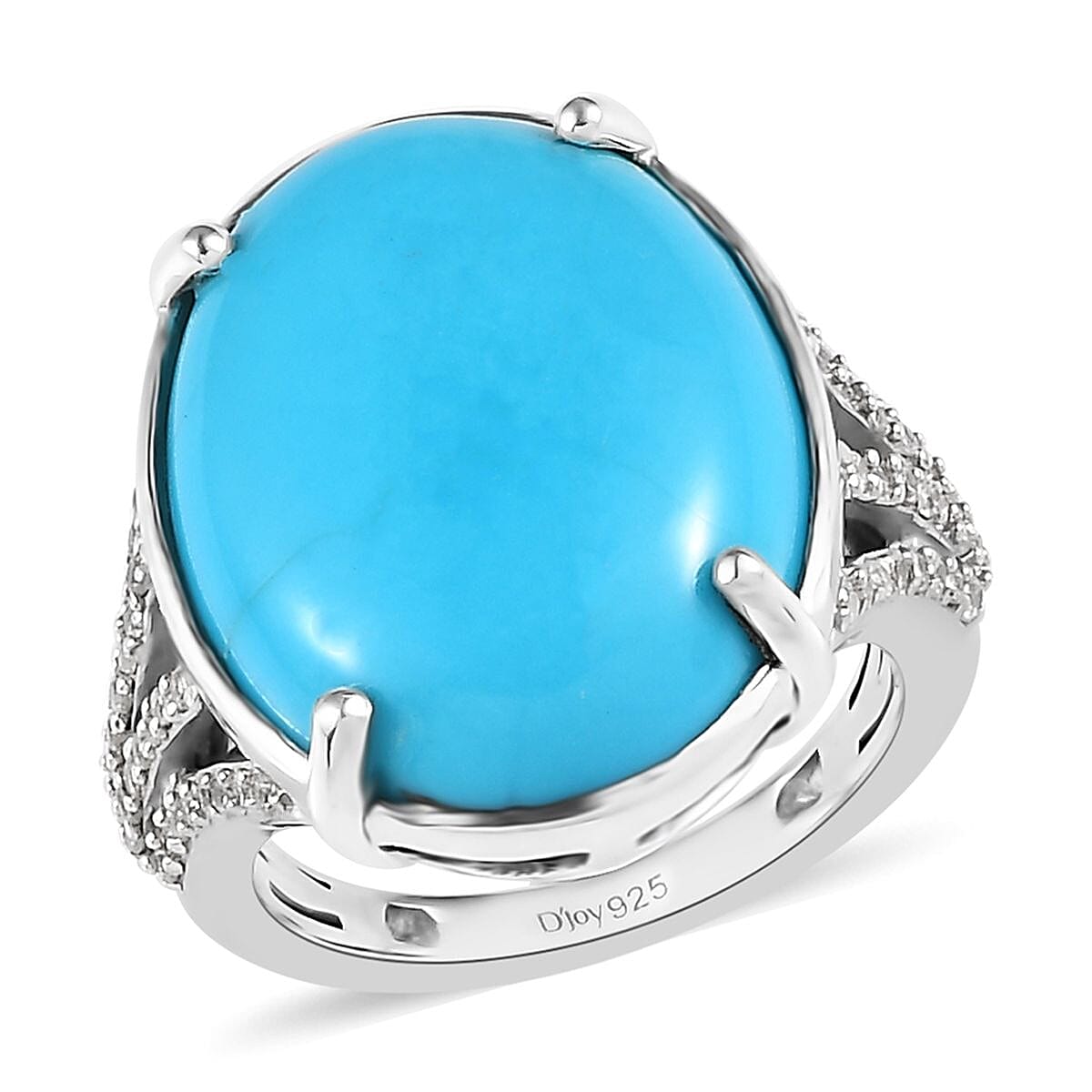 指輪・リング Sleeping Beauty Arizona Premium Sleeping Beauty Turquoise and White Zircon Ring in