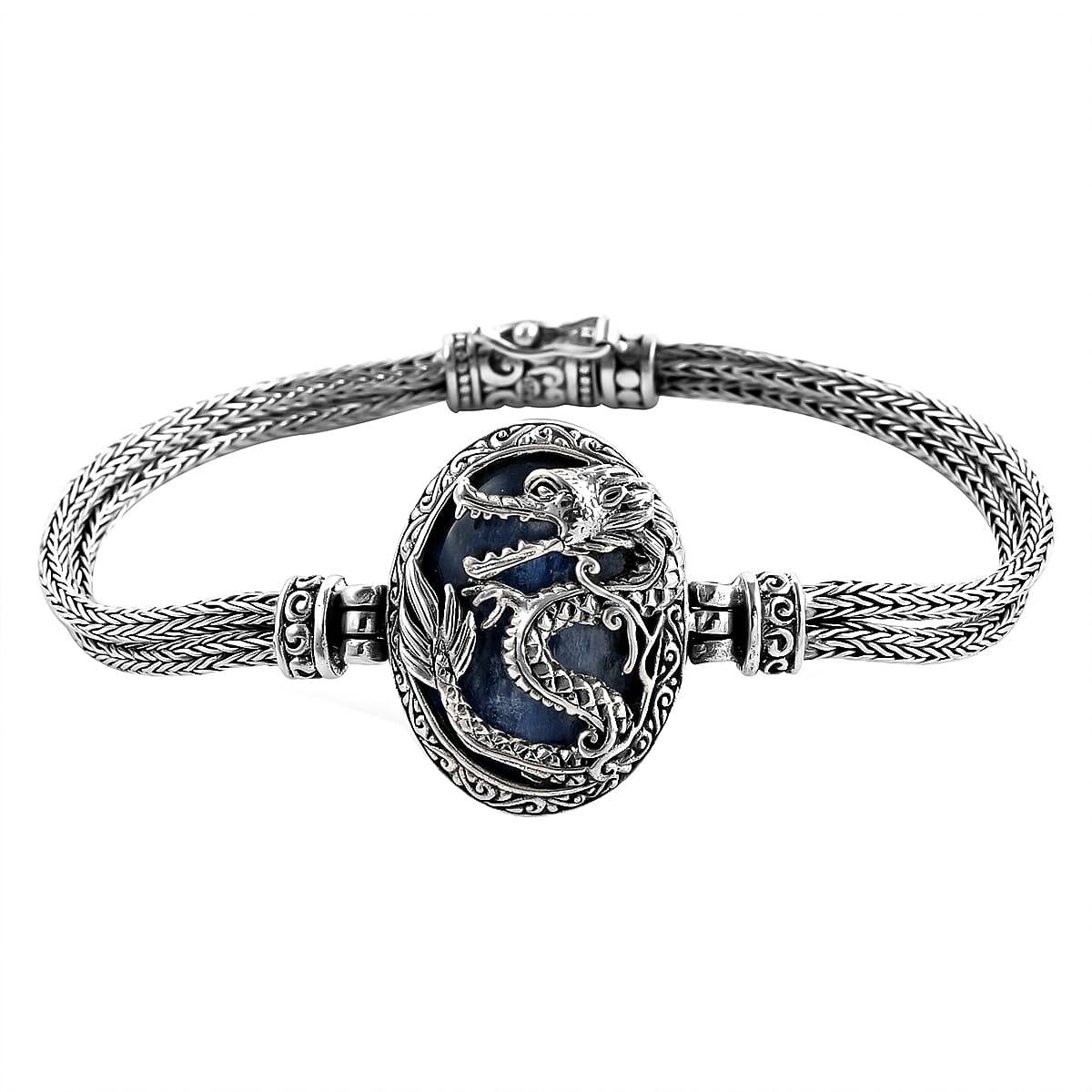BALI LEGACY Kyanite Dragon Bracelet in Sterling Silver (8.00 In) 30 Grams 26.00 ctw