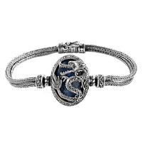 BALI LEGACY Kyanite Dragon Bracelet in Sterling Silver (8.00 In) 30 Grams 26.00 ctw