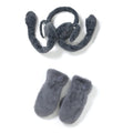 Dark Gray Earmuffs with Moving Ears (21") and 1 Pair Gloves Set (10.4"x4.7") - Sticky add to cart bar