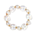 Epic Deal Aurora Borealis Glass Stretch Bracelet in Goldtone - Sticky add to cart bar