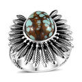 Artisan Crafted Blue Horizon Turquoise Fly Ring in Sterling Silver - Sticky add to cart bar