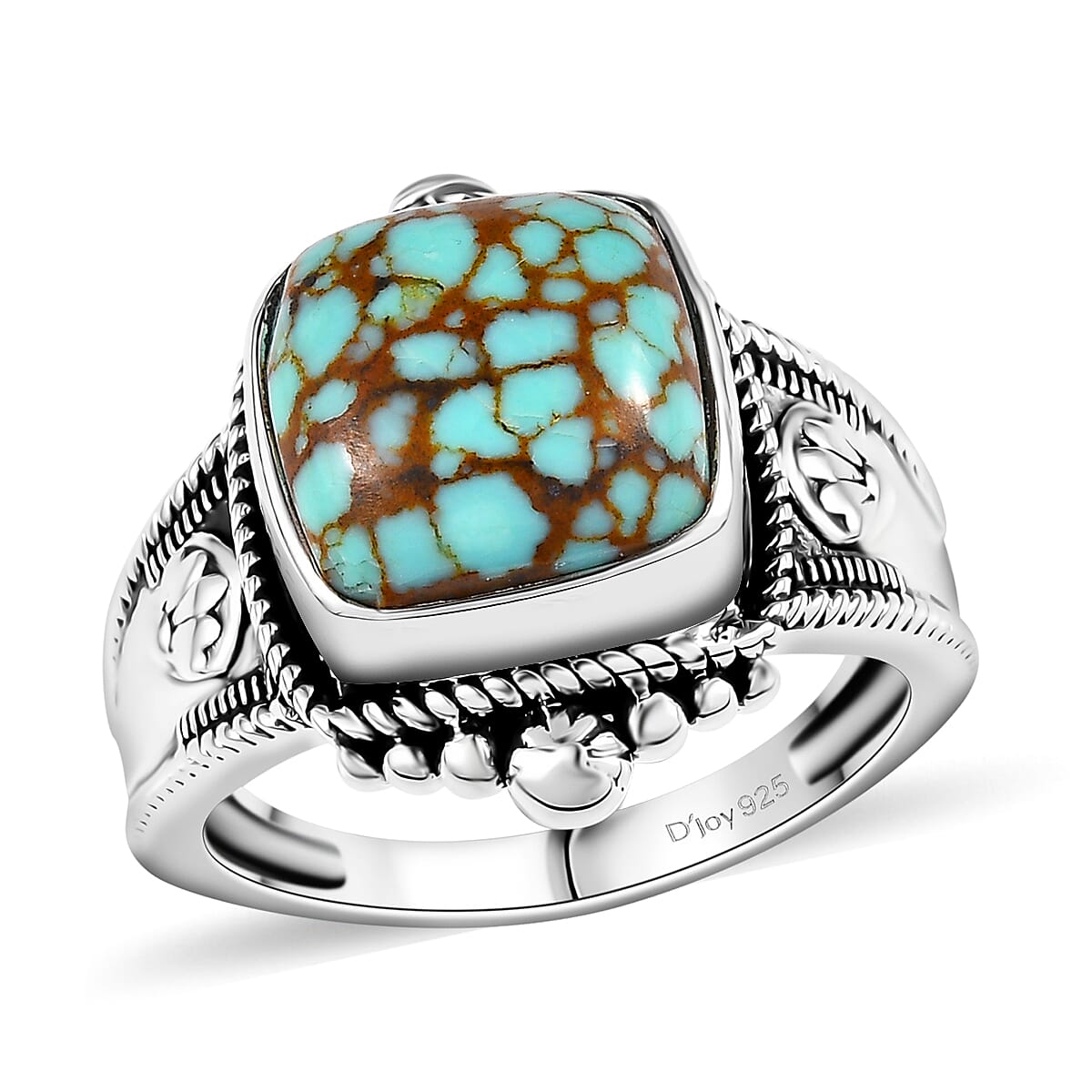 Artisan Crafted Blue Horizon Turquoise Ring in Sterling Silver (Size 10.0) 5.20 ctw