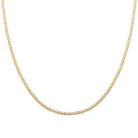 10K White and Yellow Gold Chain Necklace 22 Inches 16.9 Grams