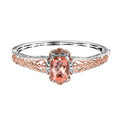 Karis Morganique Quartz Bangle Bracelet in 18K RG Plated and Platinum Bond (8.00 In) 11.70 ctw - Sticky add to cart bar