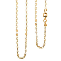 Italian Star Confetti Chain Necklace in 14K Yellow Gold Over Sterling Silver 3 Grams 20 Inches