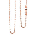 Italian Star Confetti Chain Necklace in 14K Rose Gold Over Sterling Silver 2.95 Grams 20 Inches - Sticky add to cart bar