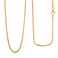 Italian 14K Yellow Gold Over Sterling Silver Diamond-cut Rock Chain Necklace 20 Inches 3.10 Grams - Sticky add to cart bar