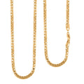 Italian 14K Yellow Gold Over Sterling Silver Coreana Fitta Chain Necklace 18 Inches 14.5 Grams - Sticky add to cart bar
