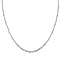 Italian Sterling Silver Spiga Tonda Chain Necklace 18 Inches 19.20 Grams - Sticky add to cart bar