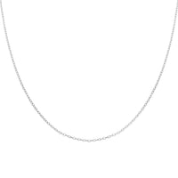 Italian Sterling Silver Light Cable Chain Necklace 18 Inches 0.90 Grams