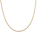 Italian 14K YG Over and Sterling Silver Rope Slash Chain Necklace 20 Inches 9.80 Grams - Sticky add to cart bar