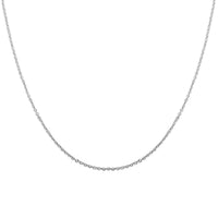 Italian Sterling Silver Brillantina Chain Necklace 18 Inches 2 Grams