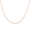 Italian 14K Rose Gold Over Sterling Silver Brillantina Chain Necklace 18 Inches 2 Grams - Sticky add to cart bar