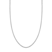 Italian Sterling Silver Brillantina 3 Layer Chain Necklace 18 Inches 6 Grams