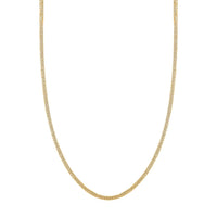Italian 14K Yellow Gold Over Sterling Silver Brillantina 3 Layer Chain Necklace 18 Inches 6 Grams