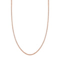 Italian 14K Rose Gold Over Sterling Silver Brillantina 3 Layer Chain Necklace 18 Inches 6 Grams - Sticky add to cart bar