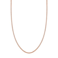 Italian 14K Rose Gold Over Sterling Silver Brillantina 3 Layer Chain Necklace 18 Inches 6 Grams