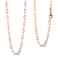 Italian 14K Rose Gold Over Sterling Silver Drop Star Chain Necklace 18 Inches 4.25 Grams - Sticky add to cart bar