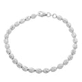 Italian Rhodium Over Sterling Silver Chicco Chain Bracelet (7.50 In) 4.30 Grams - Sticky add to cart bar