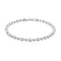 Italian Rhodium Over Sterling Silver Diamond-cut Saturno Chain Bracelet (7.50 In) 5.20 Grams - Sticky add to cart bar