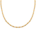Italian 14K YG Over and Sterling Silver Saturno Diamond-cut Typhoon Chain Necklace 18 Inches 12.10 Grams - Sticky add to cart bar