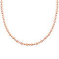 Italian 14K RG Over and Sterling Silver Saturno Diamond-cut Typhoon Chain Necklace 18 Inches 12.1 Grams - Sticky add to cart bar