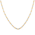 Italian 14K YG Over and Sterling Silver Typhoon Chain Necklace 18 Inches 4.80 Grams - Sticky add to cart bar