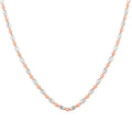 Italian 14K RG Over and Sterling Silver Typhoon Chain Necklace 18 Inches 4.80 Grams - Sticky add to cart bar