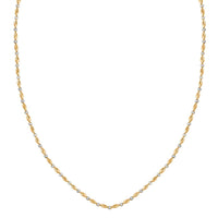 Italian 14K YG Over and Sterling Silver Typhoon Chain Necklace (18 Inches) (4.80 g)