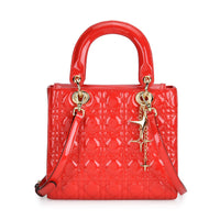 Red Genuine Leather Crossbody Bag (9.5"x8.5"x4.5") with Handle Drop (4.3") and Shoulder Strap