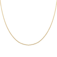 Italian 14K Yellow Gold Over Sterling Silver Light Cable Chain Necklace 18 Inches 0.90 Grams