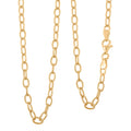 Italian 14K Yellow Gold Over Sterling Silver Diamond-cut Rolo Wire Chain Necklace 18 Inches 7 Grams - Sticky add to cart bar