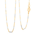 Italian 14K YG Over and Sterling Silver Diamond-cut Tube Chain Necklace 18 Inches 3 Grams - Sticky add to cart bar