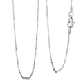 Italian Rhodium Over Sterling Silver Diamond-cut Tube Chain Necklace 18 Inches 2.97 Grams - Sticky add to cart bar