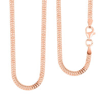 Italian 14K Rose Gold Over Sterling Silver Arrow Chain Necklace 18 Inches 4.50 Grams