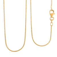 Italian 14K Yellow Gold Over Sterling Silver Round Snake Chain Necklace 18 Inches 2.40 Grams