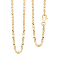 Italian Valentino Chain Necklace in 14K Yellow Gold Over Sterling Silver 20 Inches 2.60 Grams - Sticky add to cart bar