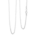 Italian Clip Chain Necklace in Rhodium Over Sterling Silver 3.0 Grams 20 Inches - Sticky add to cart bar