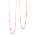 Italian Clip Chain Necklace in 14K Rose Gold Over Sterling Silver 3.0 Grams 20 Inches - Sticky add to cart bar