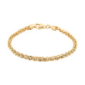 Italian 14K Yellow Gold Over Sterling Silver Vortex Chain Bracelet (7.50 In) 7 Grams - Sticky add to cart bar