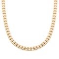 Italian 14K YG Over and Sterling Silver Round Ice Chain Necklace 18 Inches 32.26 Grams - Sticky add to cart bar
