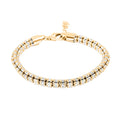 Italian 14K Yellow Gold Over and Sterling Silver Round Ice Chain Bracelet (7.25 In) 13.34 Grams - Sticky add to cart bar