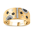 GP Celestial Dream Collection Blue Diamond (IR), Diamond Ring in 18K Vermeil YG Over Sterling Silver (Size 10.0) 0.30 ctw - Sticky add to cart bar