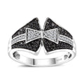 GP Black Diamond (IR), Diamond Ring in Rhodium Over Sterling Silver (Size 5.0) 0.55 ctw - Sticky add to cart bar