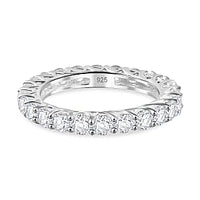 White Zircon 4.83 ctw Ring in Sterling Silver (Size 6.5)