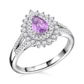 Rhapsody 950 Platinum AAAA Madagascar Purple Sapphire, Diamond (E-F, VS) (0.48 cts) Ring (Size 10.0) (7.25 g) 1.26 ctw - Sticky add to cart bar