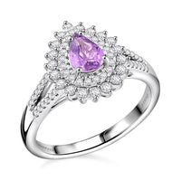 Rhapsody 950 Platinum AAAA Madagascar Purple Sapphire, Diamond (E-F, VS) (0.48 cts) Ring (Size 10.0) (7.25 g) 1.26 ctw